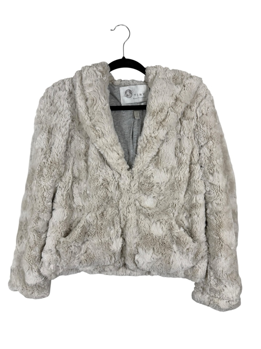 Anthropologie Tiny Editions Glacie Faux Fur Hooded Jacket Sz XS
